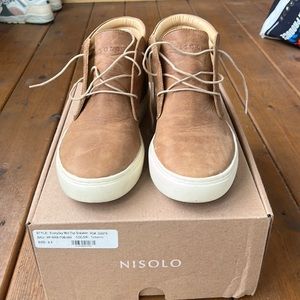 Nisolo Mid Top Sneaker tobacco size 9.5